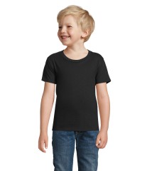 Camiseta de niño de punto liso con cuello redondo personalizable